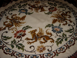 Old linen embroidered tablecloth cross stitch