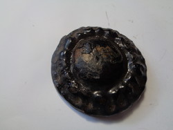 Medieval cast iron, coat button 4 cm, threaded inside