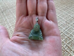 Jade carved buddha pendant