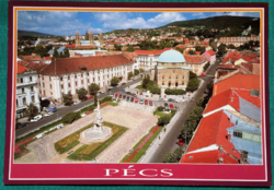 Pécs Széchenyi Square, postal clean postcard