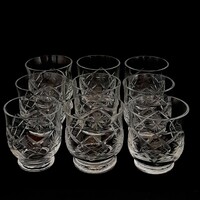 Crystal liqueur glasses 9 pieces in one