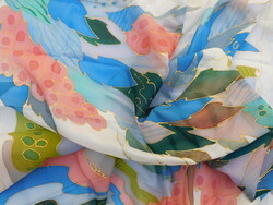 Real silk scarf - hand dyed, large size