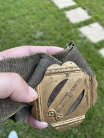 Beautiful antique belt, made of metal with golden thread