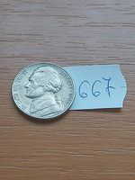 USA 5 cents 1988 d, jefferson 667.