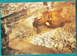 Balatonfüred, lóczy cave, postmarked postcard, 1980