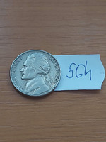 USA 5 cents 1964 d, jefferson 564.