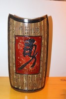 Chinese motif ceramic vase