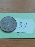 Finland 5 pennies 1935 copper 32.