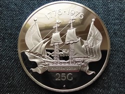 Holland Antillák Amerikai Bicentenárium .925 ezüst 25 gulden 1976 FM PP (id61651)