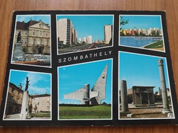 Szombathely, divided postcard, 1980