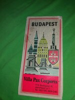 1977. BUDAPEST Cartográfia térkép utazó óriás szézhajtható 105 x 75 cm képek szerint