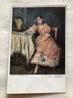 Antik, régi romantikus képeslap - 1918                           -6.