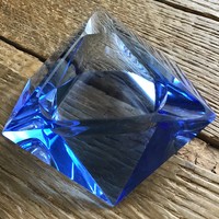 Régi Muránói kristály hamutartó, kis méretű