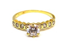 Stoned gold ring (zal-au106207)