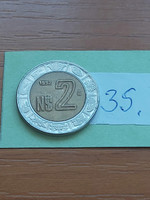 Mexico mexico 2 peso 1992 mo, bimetal 35.