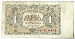 1 korun korunu korona 1953 Csehszlovákia