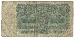 3 korun korona 1961 Csehszlovákia 1.