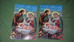 Retro colorful Christian post-clear Christmas postcards 2 in one according to the pictures 14.