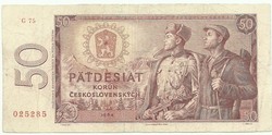 50 korun korona 1964 Csehszlovákia 1.