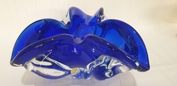 Czech glassware bowl, damaged