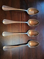 4 pieces of silver tea spoon with dianas mark, 14 cm