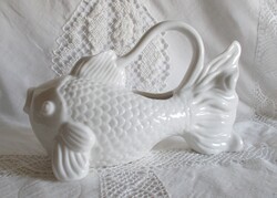 Porcelain watering can in the shape of a fish