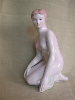 Aquincum porcelain large size kneeling female nude