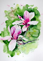 Magnolia - watercolor painting / magnolia - watercolor painting