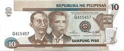 10 Piso 1997 Philippine Islands Aunc
