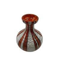 Gorka cracked orange-white vase - m1411