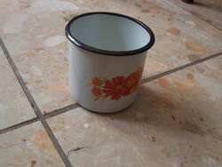 Floral metal mug