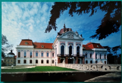 Gödöllő, royal castle, main facade, postage stamp postcard