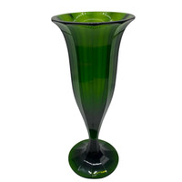 Moser bohemian green glass vase - m1420