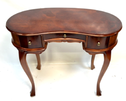 3-drawer space-adjustable neo-baroque style kidney/bean-shaped desk