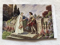 Antik, régi romantikus képeslap - 1918                        -6.
