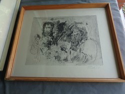 Pituk József Ismerd meg önmagad rézkarc 1977