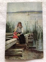 Antique, old postcard - 1917 -6.