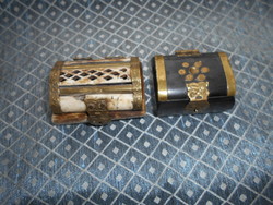 2 wood-copper-bone jewelry boxes - the price applies to 1 piece