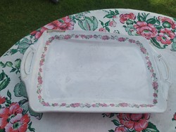 Antique ceramic bowl with pink rim, for sale!