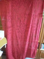 Beautiful cherry burgundy cotton lace tablecloth, curtains, bedspread.