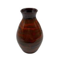 Kis iparművészeti narancs-okker váza  - M1414