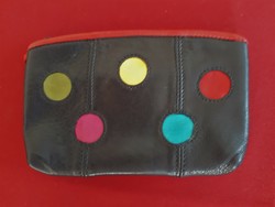 Genuine leather cosmetic bag