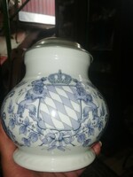 Red Cross porcelain German jug with tin lid 1