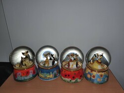 Goebel rosina wachtmeister snow globe collection collection of 4 large pieces of music