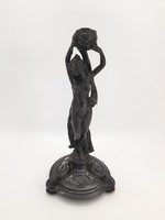 Antique albert köhler & cie art nouveau female nude statue, 25 cm. 1900