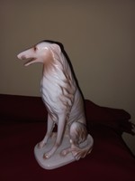 Large Hóllóháza porcelain greyhound