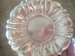 Antique, silver plate, glass coaster for sale!
