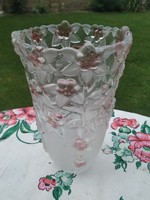 Különleges, vastag falú, súlyos, bütykös üveg váza eladó! Nagy üveg váza eladó!!