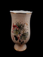Hollóházi porcelán karácsonyi váza