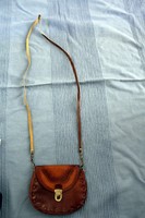 Women's leather brown small shoulder bag